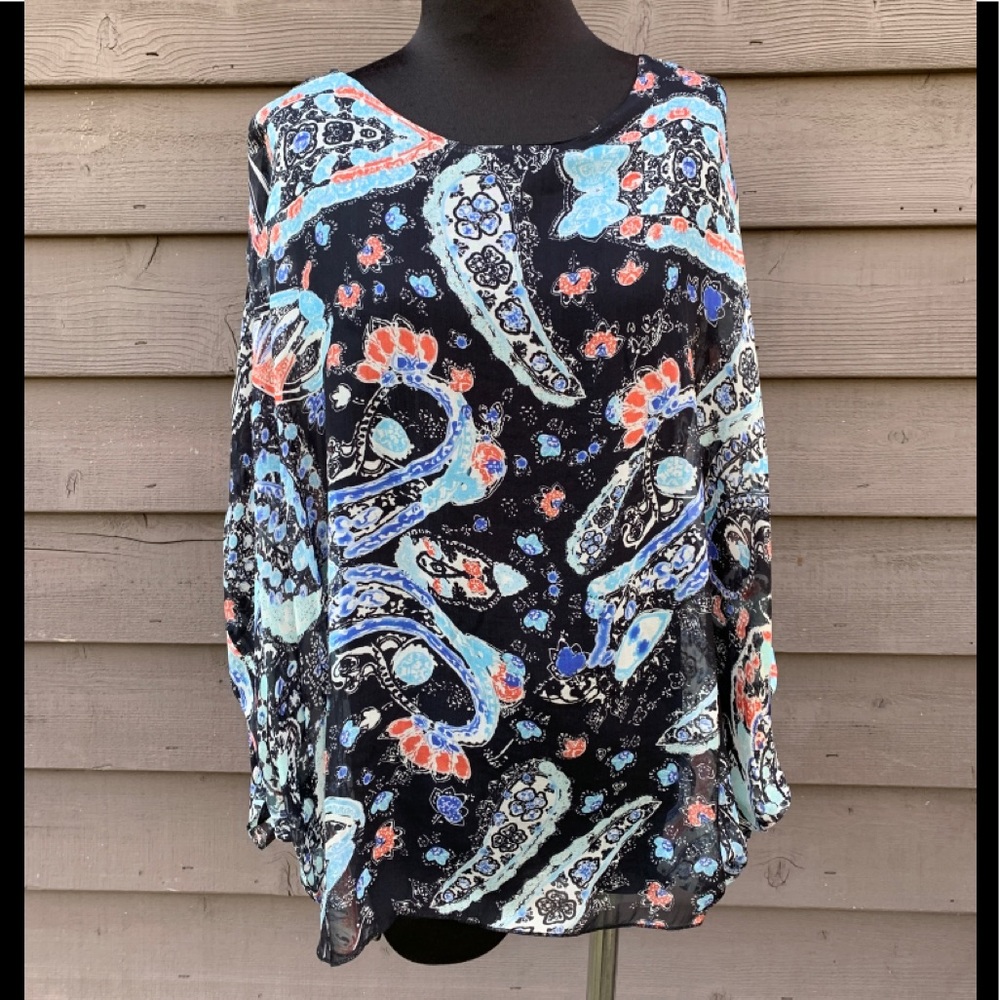 - Belle France silk blend blouse size S-X-LARGE